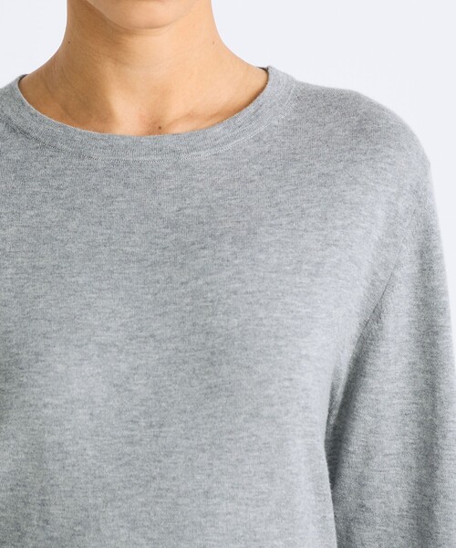 セール】コットンカシミヤ ロングスリーブニット（ニット/セーター
