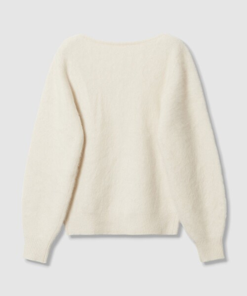 allureville(アルアバイル)の「カシミヤブレンドファー加工Vプルオーバー(ニット/セーター・レディース・オフホワイト/グレー系その他/モカ/オレンジ・2)」の5枚目の写真