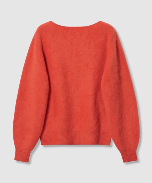 allureville(アルアバイル)の「カシミヤブレンドファー加工Vプルオーバー(ニット/セーター・レディース・オフホワイト/グレー系その他/モカ/オレンジ・2)」の7枚目の写真