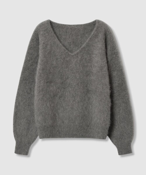 allureville(アルアバイル)の「カシミヤブレンドファー加工Vプルオーバー(ニット/セーター・レディース・オフホワイト/グレー系その他/モカ/オレンジ・2)」の19枚目の写真