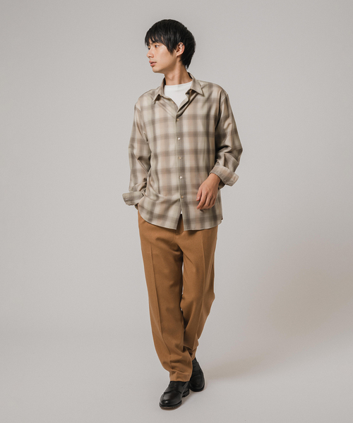EDIFICE(エディフィス)の「ウーリッシュ ツイル RT イージー パンツ(スラックス・メンズ・ベージュ/ブラウン/ブラック/チャコールグレー・LARGE/MEDIUM/SMALL)」の12枚目の写真