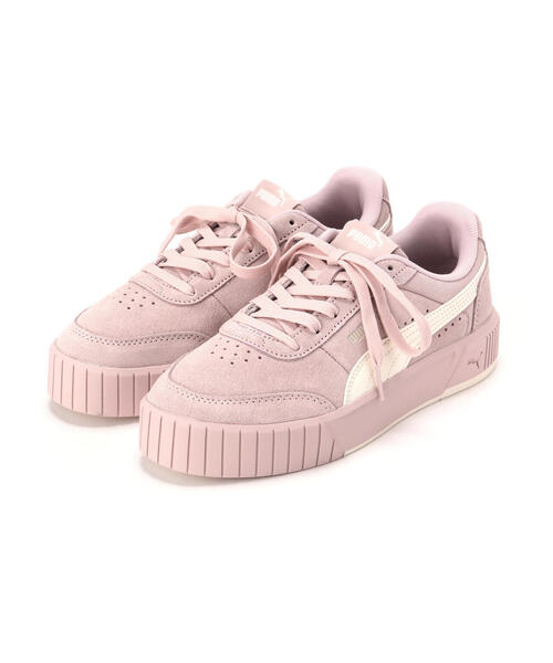 NATURAL BEAUTY BASIC（ナチュラルビューティーベーシック）の「PUMA キャリーナミア SD シューズ（スニーカー・レディース・ベージュ/ピンク・24.0cm/23.5cm）」の2枚目の写真