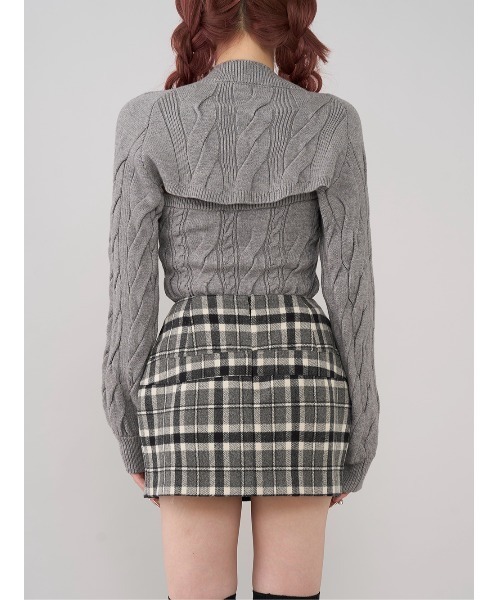 スリットチェックリボンミニスカート（スカート）｜Darich