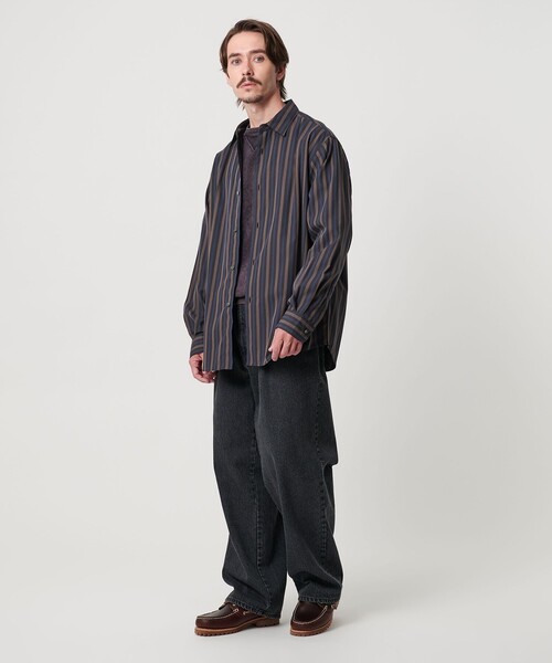 BEAUTY&YOUTH UNITED ARROWS（ビューティーアンドユースユナイテッドアローズ）の「ネオ ピッチ ストライプ レギュラー シャツ FORM型（シャツ/ブラウス・メンズ・ネイビー/ライラック・M/L/S/XL）」の5枚目の写真