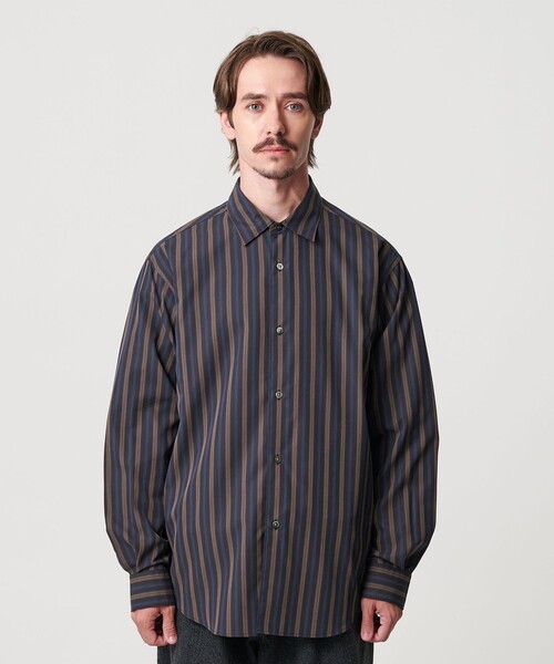 BEAUTY&YOUTH UNITED ARROWS（ビューティーアンドユースユナイテッドアローズ）の「ネオ ピッチ ストライプ レギュラー シャツ FORM型（シャツ/ブラウス・メンズ・ネイビー/ライラック・M/L/S/XL）」の7枚目の写真