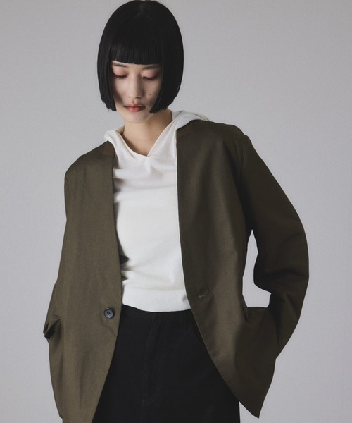 ADAM ET ROPE'（アダムエロペ）の「シアーフードプルオーバー（Tシャツ/カットソー・レディース・ブラック/ホワイト系その他2・FREE）」の14枚目の写真