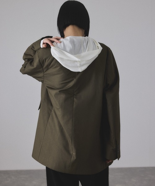 ADAM ET ROPE'（アダムエロペ）の「シアーフードプルオーバー（Tシャツ/カットソー・レディース・ブラック/ホワイト系その他2・FREE）」の13枚目の写真