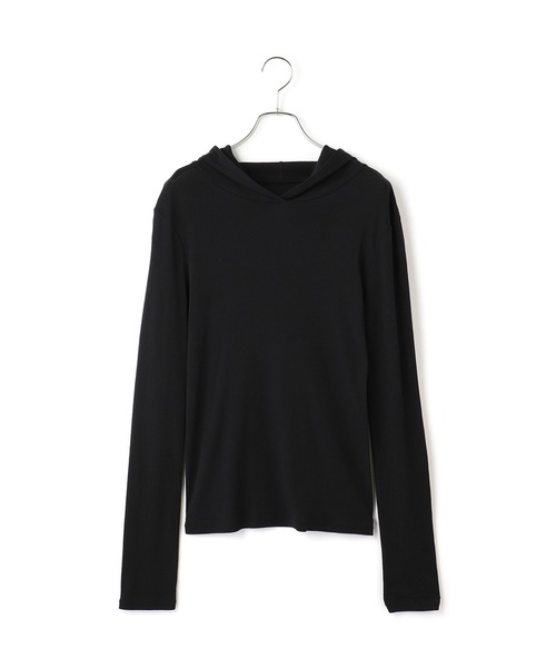 ADAM ET ROPE'（アダムエロペ）の「シアーフードプルオーバー（Tシャツ/カットソー・レディース・ブラック/ホワイト系その他2・FREE）」の12枚目の写真