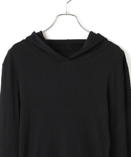 ADAM ET ROPE'（アダムエロペ）の「シアーフードプルオーバー（Tシャツ/カットソー・レディース・ブラック/ホワイト系その他2・FREE）」の10枚目の写真