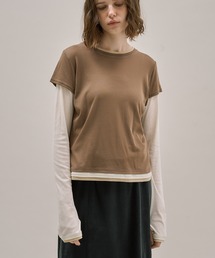 PUBLIC TOKYO | 【残りわずか】ダブルレイヤードトップス(Tシャツ/カットソー)