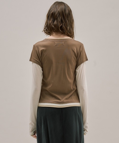 ダブルレイヤードトップス（Tシャツ/カットソー）｜PUBLIC TOKYO