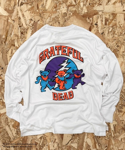 Grateful Dead(グレイトフルデッド)の「GRATEFUL DEAD ダンシングベア オーバーサイズ ロンT(スウェット・メンズ・ブラック/グレー系その他/オフホワイト/杢グレー/チャコールグレー/ダークグリーン/ホワイト系その他2/ブラック系その他/ホワイト系その他/ホワイト系その他3/ベージュ系その他/オレンジ/ベージュ/パープル/グリーン系その他/ネイビー・M/L/XL)」の5枚目の写真