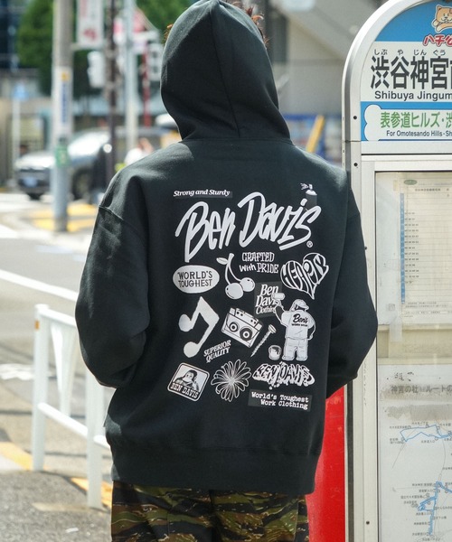 BEN DAVIS(ベンデイビス)の「【BEN DAVIS/ベンデイビス】バックプリント フルジップ フーディー ヘビーウェイト 裏起毛(パーカー・メンズ・スモークピンク/グレー/ブラック・X-LARGE/LARGE/MEDIUM)」の18枚目の写真