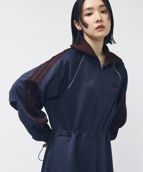 adidas（アディダス）の「アディダス adidas STSV トラックトップドレス（ワンピース・レディース・ブラック/ネイビー・S/M/L/XL）」の3枚目の写真
