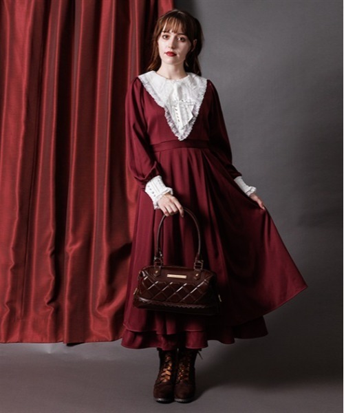 axes femme ルリジューズレースアップワンピース　ブラック ルリジューズレースアップワンピースを使った人気ファッション