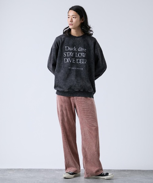 B.C STOCK(ベーセーストック)の「ピグメント加工 プリントスウェット(スウェット・メンズ・ブラック/ベージュ/ネイビー/グリーン・MEDIUM/LARGE)」の5枚目の写真