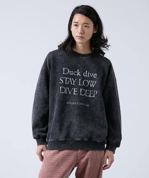 B.C STOCK(ベーセーストック)の「ピグメント加工 プリントスウェット(スウェット・メンズ・ブラック/ベージュ/ネイビー/グリーン・MEDIUM/LARGE)」の6枚目の写真
