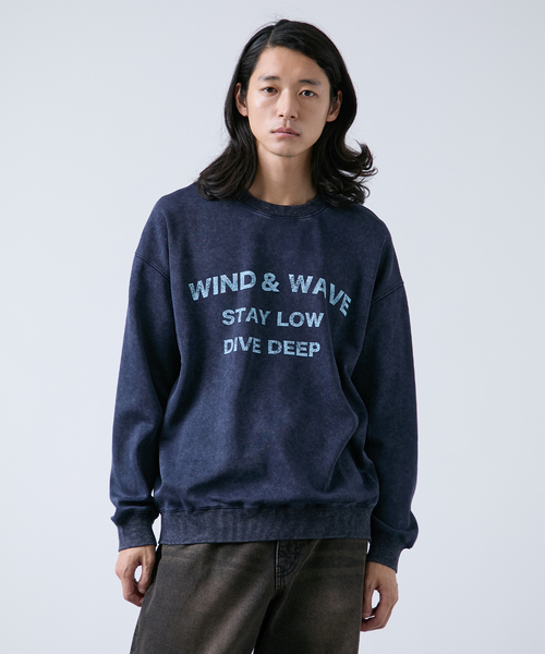 B.C STOCK(ベーセーストック)の「ピグメント加工 プリントスウェット(スウェット・メンズ・ブラック/ベージュ/ネイビー/グリーン・MEDIUM/LARGE)」の18枚目の写真