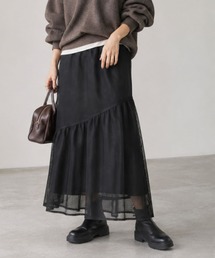 Idnes メッシュレーススカート