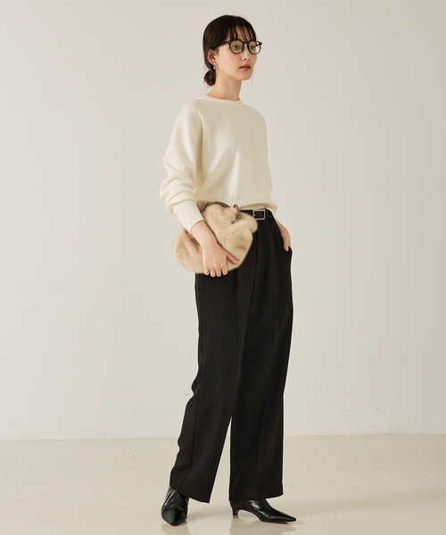 qualite（カリテ）の「【スウェット気分で着られる】スパンコールニット/秋服/冬服（ニット/セーター・レディース・ブラック/オフホワイト/グリーン・フリー）」の15枚目の写真