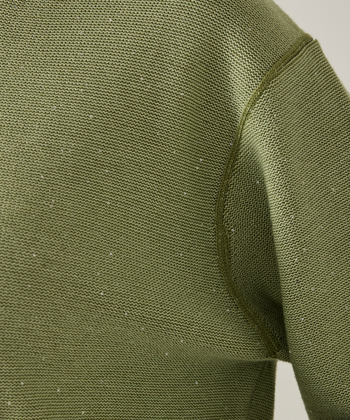 qualite（カリテ）の「【スウェット気分で着られる】スパンコールニット/秋服/冬服（ニット/セーター・レディース・ブラック/オフホワイト/グリーン・フリー）」の7枚目の写真