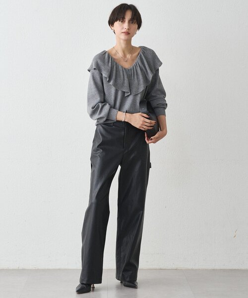 セール】フリルカラーニット（ニット/セーター）｜LOUNGEDRESS