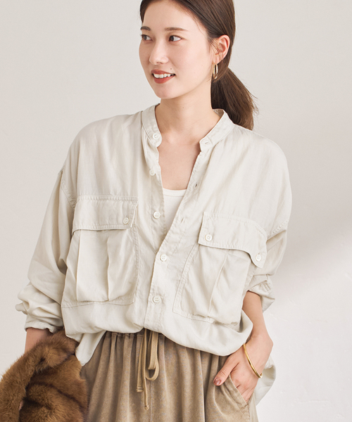 キュプラコットンガーメントダイシャツ（シャツ/ブラウス）｜FRAMeWORK