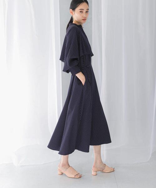 セール】『WEB限定』ドットプリントケープワンピース（ワンピース