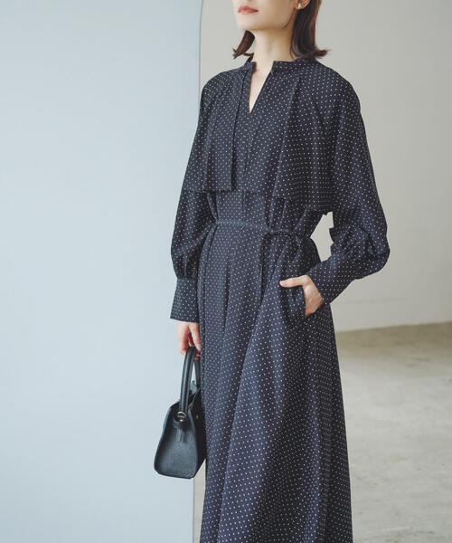 セール】『WEB限定』ドットプリントケープワンピース（ワンピース