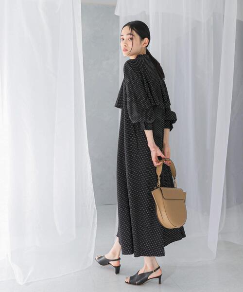 セール】『WEB限定』ドットプリントケープワンピース（ワンピース