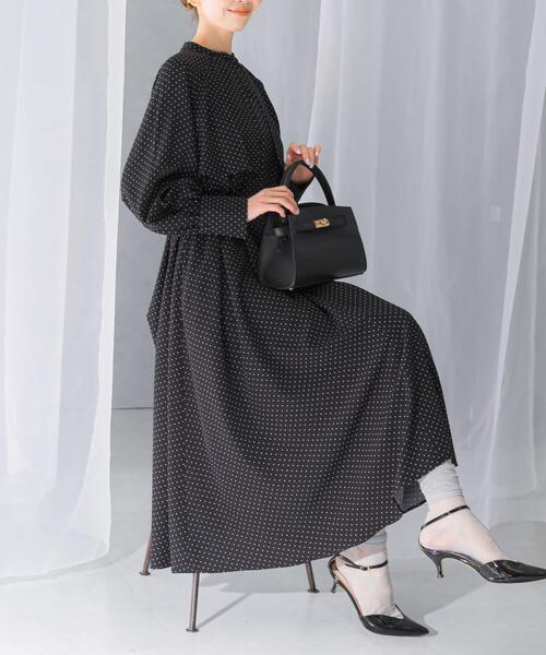 セール】『WEB限定』ドットプリントケープワンピース（ワンピース