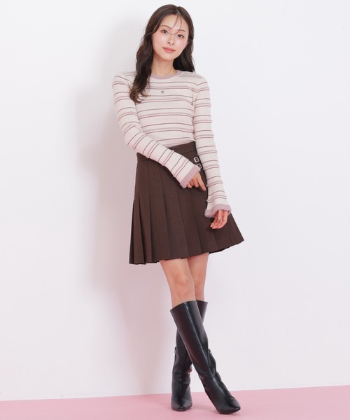 JILL by JILL STUART（ジルバイジルスチュアート）の「◇フェザーヤーン配色ニット（ニット/セーター・レディース・ホワイト/ブラック/ピンク系その他・FREE）」の22枚目の写真