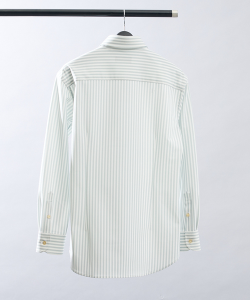 ABAHOUSE(アバハウス)の「【ON/OFF兼用】360°ストレッチ ロンドンストライプ ワイドカラーシャツ / FLEX SHIRTS(ビジネスシャツ・メンズ・ブラウン系その他/ライトグレー/ネイビー・44/46/48/50)」の15枚目の写真