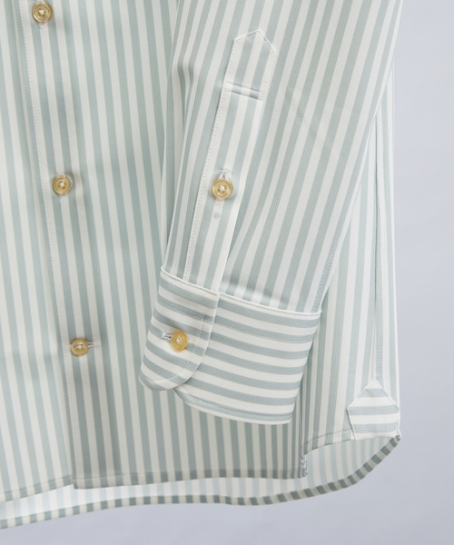ABAHOUSE(アバハウス)の「【ON/OFF兼用】360°ストレッチ ロンドンストライプ ワイドカラーシャツ / FLEX SHIRTS(ビジネスシャツ・メンズ・ブラウン系その他/ライトグレー/ネイビー・44/46/48/50)」の17枚目の写真