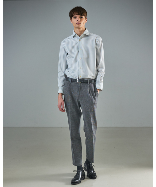 ABAHOUSE(アバハウス)の「【ON/OFF兼用】360°ストレッチ ロンドンストライプ ワイドカラーシャツ / FLEX SHIRTS(ビジネスシャツ・メンズ・ブラウン系その他/ライトグレー/ネイビー・44/46/48/50)」の21枚目の写真