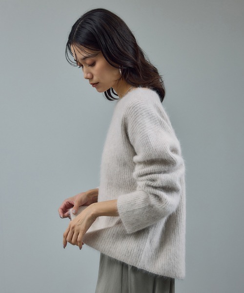 フォックスウールボリュームスリーブニット（ニット/セーター）｜SALON