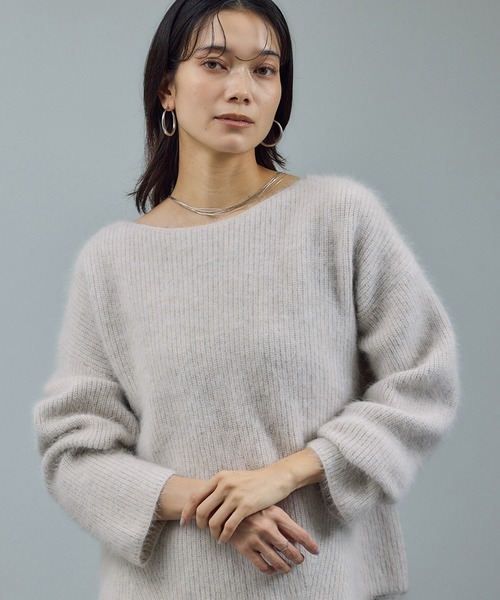 フォックスウールボリュームスリーブニット（ニット/セーター）｜SALON