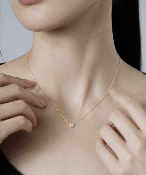 【blatto 925silver】シルバー925 ハートカットストーン ネックレス esm-necklace-26-24【RBTS】