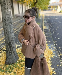 LAULEN（ローレン）の「stand collar wrap down coat /スタンドカラーラップショートダウンコート（ダウンジャケット/コート）」