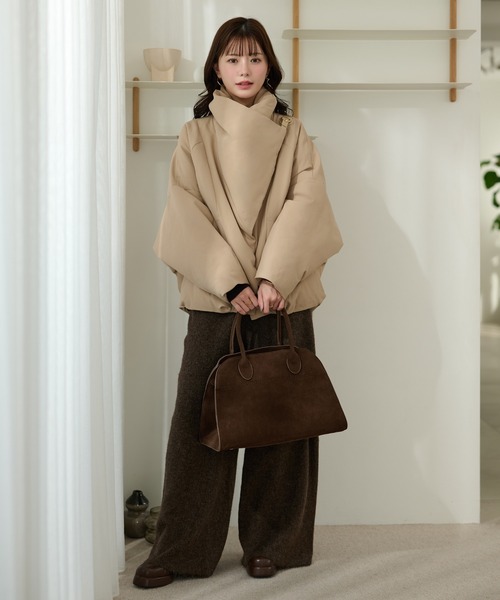 LAULEN（ローレン）の「stand collar wrap down coat /スタンドカラー