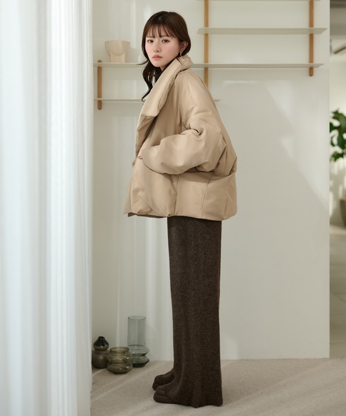 LAULEN（ローレン）の「stand collar wrap down coat /スタンドカラー