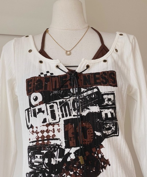 .KOM(ドットコム)の「A'GEM/9 × .kom 『.KOM/ドットケーオーエム』レイヤードカットソー(Tシャツ/カットソー・レディース・ブラック/カーキ/グレー/グリーン・S)」の13枚目の写真