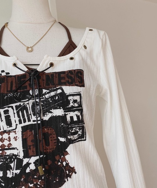 .KOM(ドットコム)の「A'GEM/9 × .kom 『.KOM/ドットケーオーエム』レイヤードカットソー(Tシャツ/カットソー・レディース・ブラック/カーキ/グレー/グリーン・S)」の14枚目の写真
