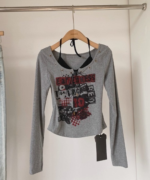 .KOM(ドットコム)の「A'GEM/9 × .kom 『.KOM/ドットケーオーエム』レイヤードカットソー(Tシャツ/カットソー・レディース・ブラック/カーキ/グレー/グリーン・S)」の17枚目の写真