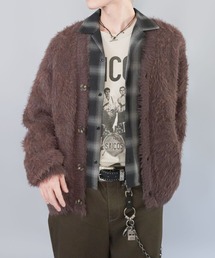 SPINNS | モヘアライクシャギーニットカーディガン/シンプル/無地(カーディガン/ボレロ)