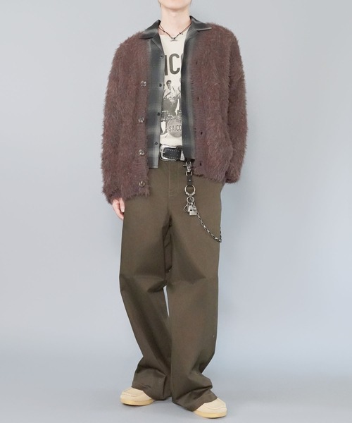 SPINNS（スピンズ）の「モヘアライクシャギーニットカーディガン/シンプル/無地（カーディガン/ボレロ・メンズ・グレー/ブラック/ブラウン・ONESIZE）」の16枚目の写真