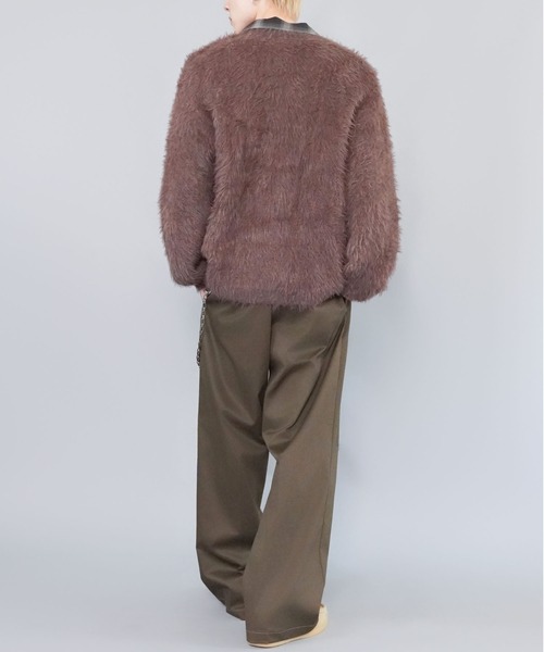 SPINNS（スピンズ）の「モヘアライクシャギーニットカーディガン/シンプル/無地（カーディガン/ボレロ・メンズ・グレー/ブラック/ブラウン・ONESIZE）」の17枚目の写真