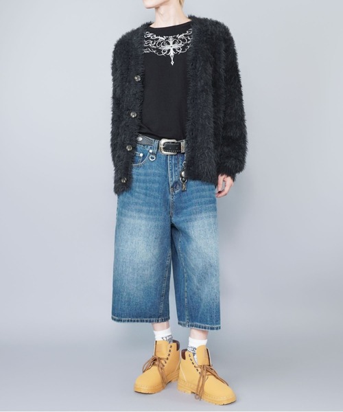 SPINNS（スピンズ）の「モヘアライクシャギーニットカーディガン/シンプル/無地（カーディガン/ボレロ・メンズ・グレー/ブラック/ブラウン・ONESIZE）」の18枚目の写真