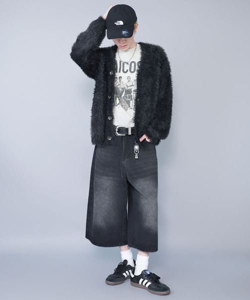 SPINNS（スピンズ）の「モヘアライクシャギーニットカーディガン/シンプル/無地（カーディガン/ボレロ・メンズ・グレー/ブラック/ブラウン・ONESIZE）」の22枚目の写真