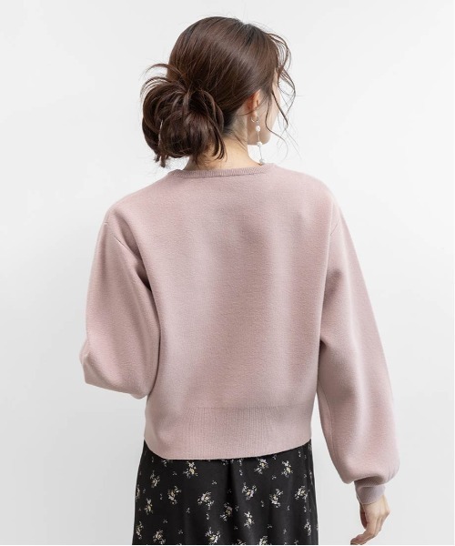 セール】パール＆ビジューロゴニットプルオーバー（ニット/セーター